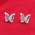 1 Pair Retro Butterfly Titanium Steel Plating Hollow Out Ear Studs