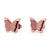 1 Pair Retro Butterfly Titanium Steel Plating Hollow Out Ear Studs