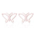 1 Pair Retro Butterfly Titanium Steel Plating Hollow Out Ear Studs