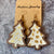 1 Pair Retro Christmas Tree Leopard Wood Drop Earrings