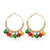 1 Pair Retro Christmas Tree Snowman Elk Epoxy Alloy Drop Earrings