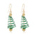 1 Pair Retro Christmas Tree Snowman Elk Epoxy Alloy Drop Earrings