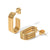 1 Pair Retro Classic Style C Shape Plating 304 Stainless Steel 18K Gold Plated Ear Studs