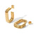 1 Pair Retro Classic Style C Shape Plating 304 Stainless Steel 18K Gold Plated Ear Studs