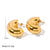 1 Pair Retro Classic Style C Shape Plating Stainless Steel 18k Gold Plated Ear Studs