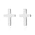 1 Pair Retro Cross Stainless Steel Plating Ear Studs