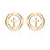 1 Pair Retro Cross Stainless Steel Plating Ear Studs