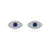 1 Pair Retro Devil's Eye Plating Inlay Sterling Silver Zircon 14k Gold Plated Rhodium Plated Ear Studs