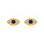 1 Pair Retro Devil's Eye Plating Inlay Sterling Silver Zircon 14k Gold Plated Rhodium Plated Ear Studs