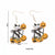 1 Pair Retro Funny Halloween Pattern Arylic Alloy Drop Earrings