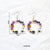 1 Pair Retro Funny Halloween Pattern Arylic Alloy Drop Earrings