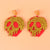 1 Pair Retro Funny Pumpkin Bat Skull Arylic Drop Earrings