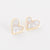 1 Pair Retro Heart Shape Stainless Steel Inlay Shell Ear Studs