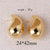 1 Pair Retro Lady Water Droplets Plating Copper Ear Studs