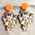 1 Pair Retro Pumpkin Spider Wood Earrings