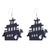 1 Pair Retro Punk Pumpkin Bat Ghost Printing Arylic Drop Earrings