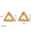 1 Pair Retro Quadrilateral Round Heart Shape Polishing Plating Stainless Steel 18k Gold Plated Earrings