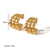 1 Pair Retro Roman Style C Shape Polishing Plating Stainless Steel 18k Gold Plated Ear Studs