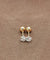 1 Pair Retro Round Inlay Stainless Steel Zircon Ear Studs