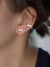 1 Pair Retro Round Inlay Stainless Steel Zircon Ear Studs