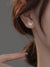 1 Pair Retro Round Inlay Stainless Steel Zircon Ear Studs