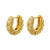 1 Pair Retro Simple Style C Shape Plating Copper 18k Gold Plated Earrings