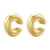 1 Pair Retro Simple Style C Shape Plating Copper 18k Gold Plated Earrings