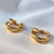 1 Pair Retro Simple Style C Shape Plating Titanium Steel Ear Studs