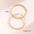 1 Pair Retro Simple Style C Shape Round Plating Stainless Steel 18k Gold Plated Hoop Earrings