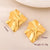 1 Pair Retro Simple Style Irregular Square Plating Stainless Steel 18k Gold Plated Ear Studs