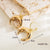 1 Pair Retro Simple Style Moon Heart Shape Plating Stainless Steel 18k Gold Plated Ear Studs