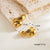 1 Pair Retro Simple Style Moon Heart Shape Plating Stainless Steel 18k Gold Plated Ear Studs