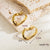 1 Pair Retro Simple Style Moon Heart Shape Plating Stainless Steel 18k Gold Plated Ear Studs