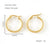 1 Pair Retro Simple Style Round Stainless Steel Plating 18k Gold Plated Hoop Earrings