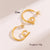 1 Pair Retro Simple Style Round Waves Plating Stainless Steel 18k Gold Plated Hoop Earrings