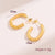 1 Pair Retro Simple Style Round Waves Plating Stainless Steel 18k Gold Plated Hoop Earrings