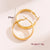 1 Pair Retro Simple Style Round Waves Plating Stainless Steel 18k Gold Plated Hoop Earrings