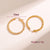 1 Pair Retro Simple Style Round Waves Plating Stainless Steel 18k Gold Plated Hoop Earrings