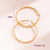 1 Pair Retro Simple Style Round Waves Plating Stainless Steel 18k Gold Plated Hoop Earrings