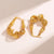 1 Pair Retro Simple Style U Shape Twist Plating Stainless Steel 18k Gold Plated Earrings