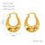 1 Pair Retro Solid Color Plating Stainless Steel 18k Gold Plated Earrings