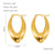 1 Pair Retro Solid Color Plating Stainless Steel 18k Gold Plated Earrings