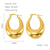 1 Pair Retro Solid Color Plating Stainless Steel 18k Gold Plated Earrings