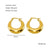 1 Pair Retro Solid Color Plating Stainless Steel 18k Gold Plated Earrings