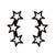 1 Pair Retro Star Spider Notes Stainless Steel Plating Ear Studs