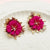 1 Pair Retro Sweet Flower Stainless Steel Polishing Plating Gold Plated Ear Studs