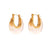 1 Pair Retro U Shape Stainless Steel Arylic Plating 18k Gold Plated Earrings