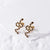 1 Pair Shiny Devil's Eye Heart Shape Snake Plating Inlay Stainless Steel Zircon 18k Gold Plated Ear Studs