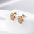 1 Pair Shiny Devil's Eye Heart Shape Snake Plating Inlay Stainless Steel Zircon 18k Gold Plated Ear Studs