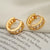 1 Pair Shiny Heart Shape Titanium Steel Plating Inlay Zircon 18k Gold Plated Hoop Earrings